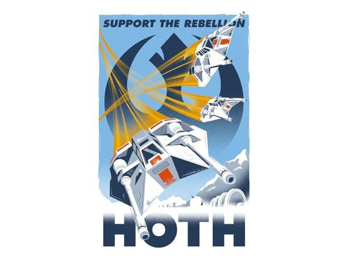 Komar Wandbild - Star Wars Hoth Temporary Headquarter - Größe 40 x 50 cm - Ohne Rahmen - Poster, Kunstdruck, Kinderzimmer, Wanddekoration