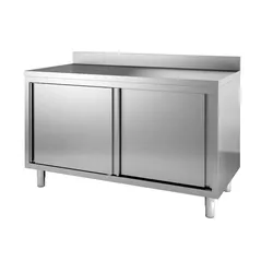 Arbeitstisch 1400 × 700 mm aus Edelstahl 430