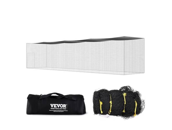 VEVOR Baseball Batting Netting, Professioneel Softbal Baseball Batting Trainingsnet, Praktijk Draagbaar Pitching Cage Net met Deur & Draagtas, Heavy Duty Ingesloten PE Netting, 55FT (NET ALLEEN)