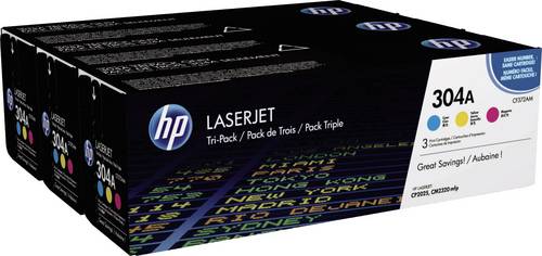 HP Toner 304A Original Kombi-Pack Cyan, Magenta, Gelb 2800 Seiten CF372AM