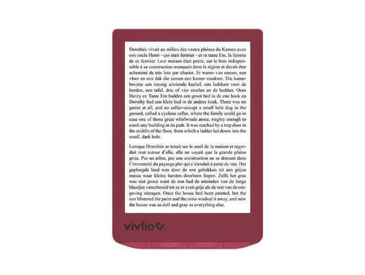 Liseuse ebook Vivlio Light - 6 pouces - Ruby