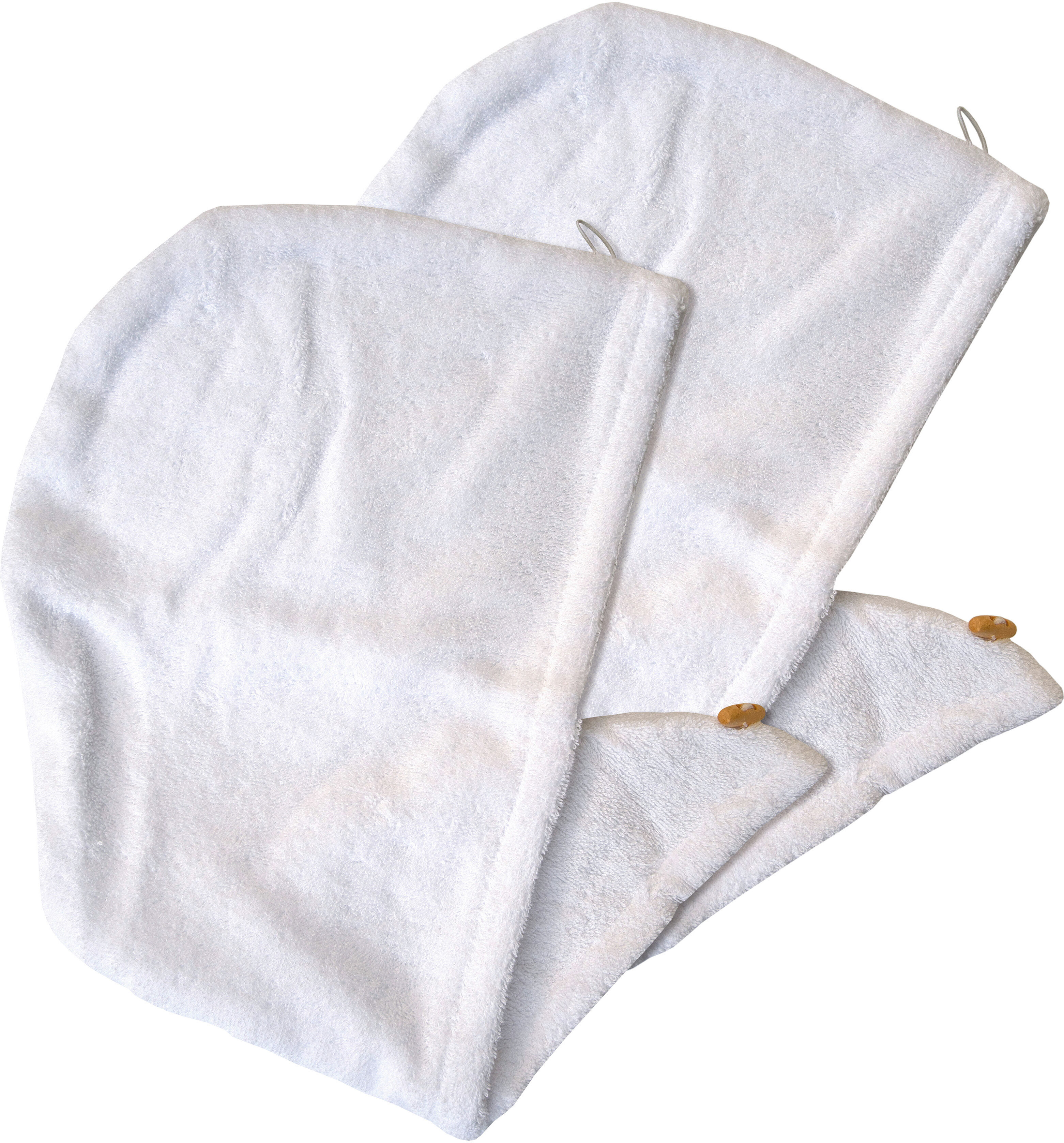 Turban-Handtuch DYCKHOFF "Opal Turban-Handtuch", weiss (weiß), B:25cm L:70cm, Frottier, Frottier, Handtücher, Turban-Handtuch weiß B/L: 25cmx70cm, 2 Stk., Frottier