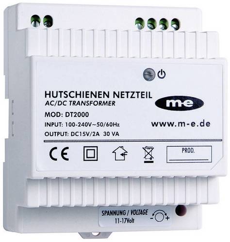 M-e modern-electronics DT 2000 Türsprechanlage Hutschienen-Netzteil Weiß