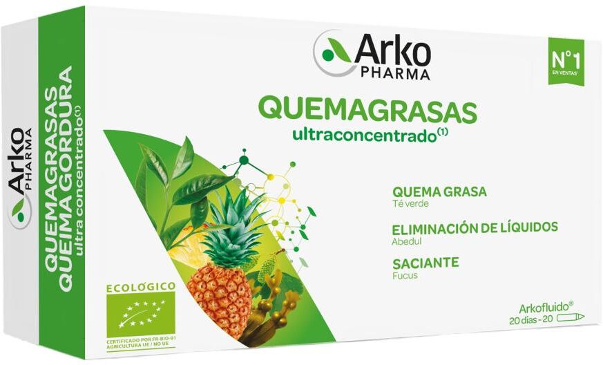 Arkopharma 20 ampollas Arkofluido® Quemagrasa BIO .