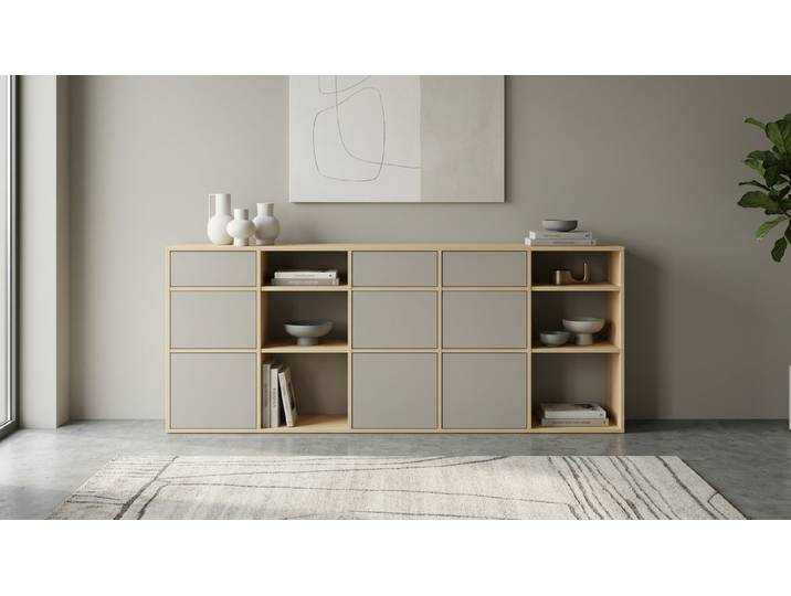 Breites Sideboard - Als Kommode o. Wohnschrank mit vielen Optionen Ahorn (euro­päisch) Natur geölt