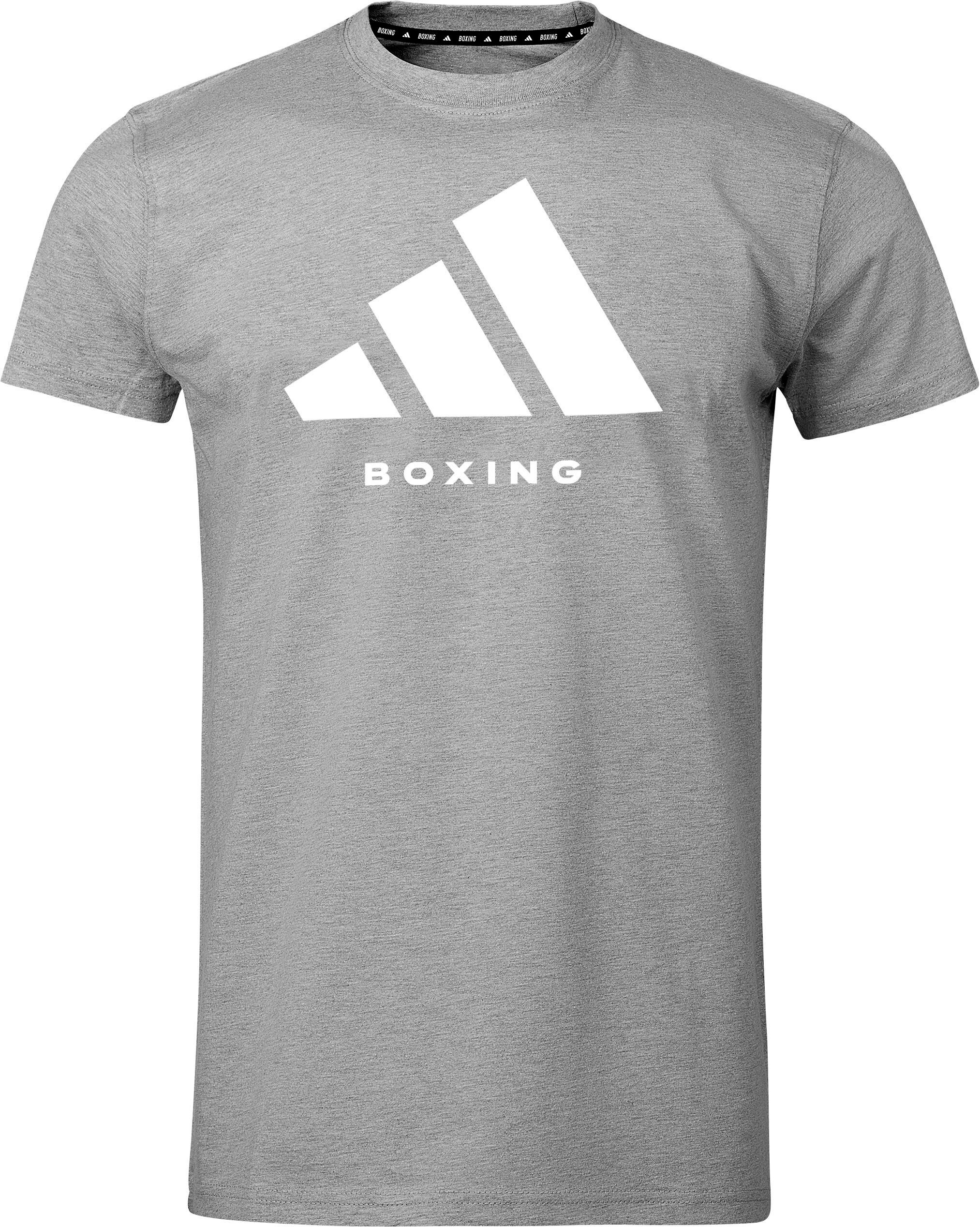 T-Shirt ADIDAS PERFORMANCE "Community T-Shirt Boxing" Gr. XXL, grau, Shirts, Herren, XXL, Obermaterial: 100% Baumwolle, T-Shirt grau XXL