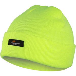 Triuso Wintermütze signalgelb, Strickmütze, Unisex, Universalgröße