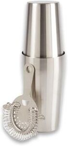 Bey Berk Boston Shaker in Brushed Stainless Steel with Strainer