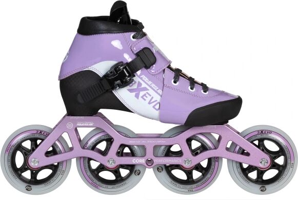 Powerslide 3X Evo Verstellbar Inline Speed Skates Kinder (Lavender - 31-34)