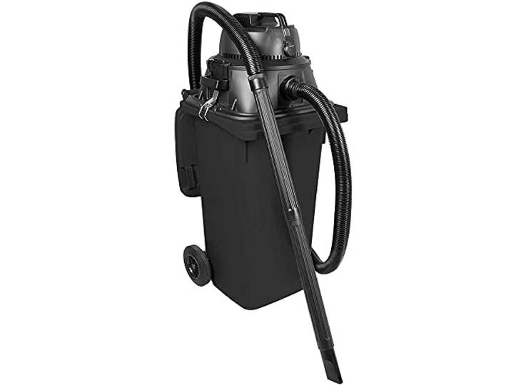BRB Nass-/Trockensauger/Industriesauger 1100 Watt, mit 120 Liter Behälter (DIN Mülltonne) grau, inkl. zusätzl. Steckdosenanschluss