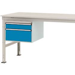 Manuflex ZB4564.5012 Gehäuse-Unterbau Stationär, Nutzhöhe 300 mm mit 2 Schubfächer. Für Tischtiefe 1200 mm