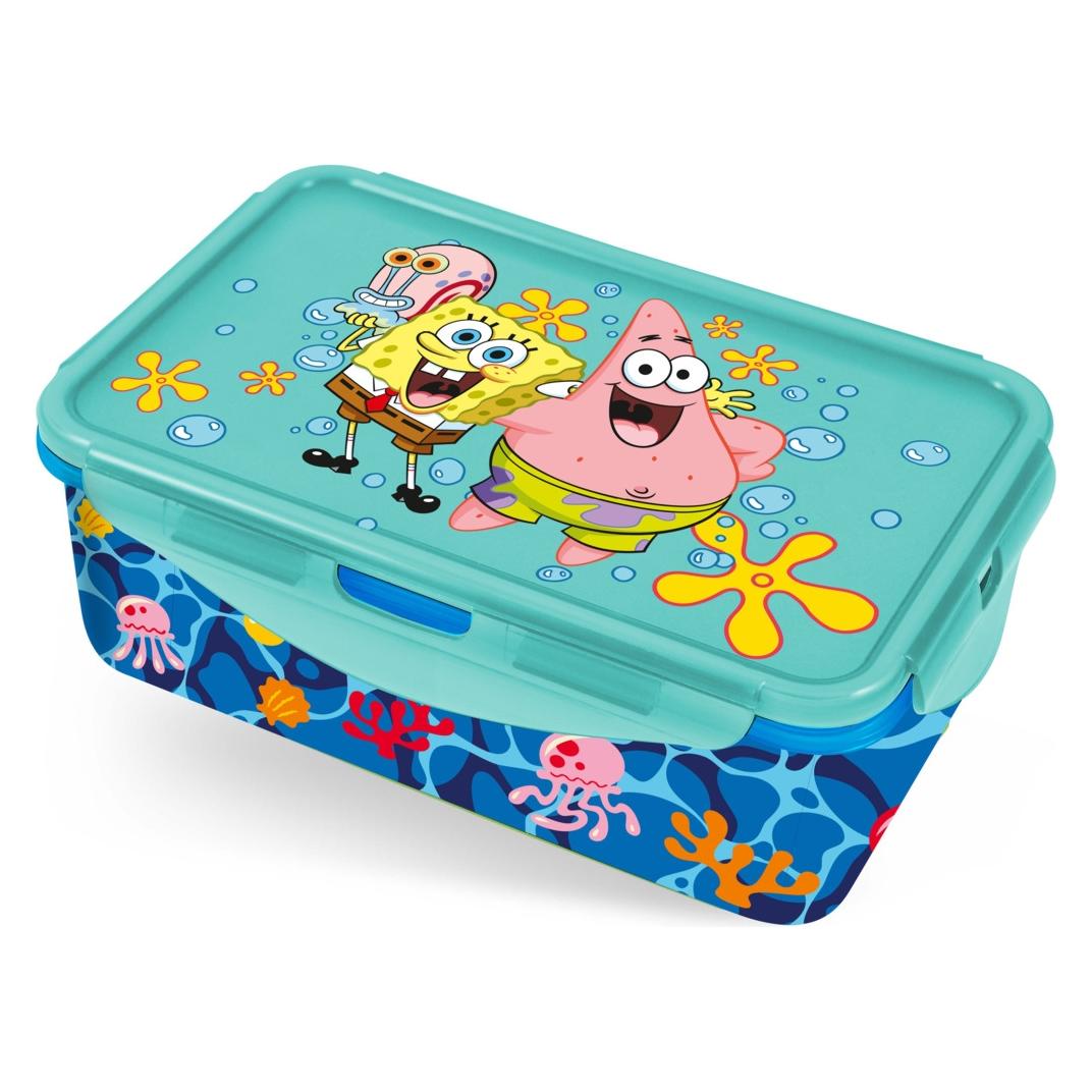 P:OS Handels GmbH Brotdose Spongebob Schwammkopf Lunch To Go mit 2 Einsätzen grün/blau/gelb 1000 ml Kunststoff (70181694)