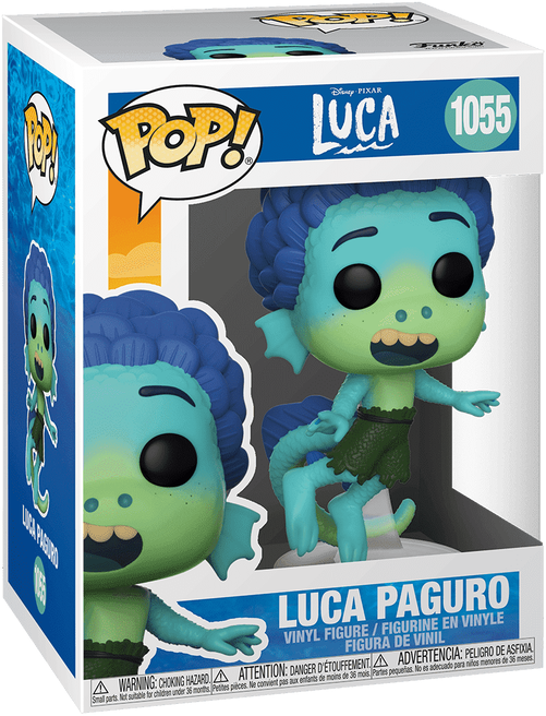 Funko Pop! Vinyl Disney Pixar Luca Paguro (Sea Monster) Vinyl Figure #1055 - Blue-Green - Official Disney and Pixar Collectable