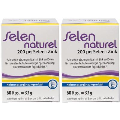 Selennaturel 200 µg+Zink Kapseln 2x 2x60 St