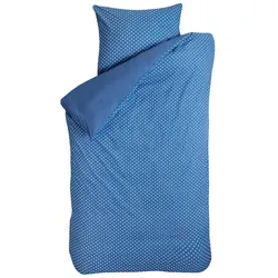 Bink Bettwäsche Tupfen jeansblau 135 x 200