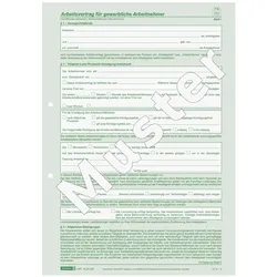 Baier & Schneider, Formular, Arbeitsvertrag