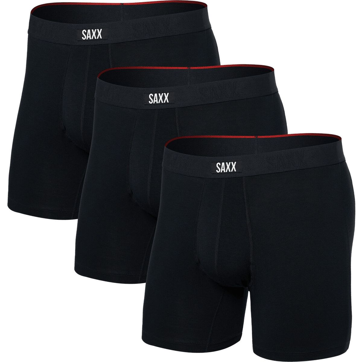 Saxx Vibe Xtra Soft Comfort Boxer Brief FLY 3PK black (BLK) M SXPP3VX-BLK-M