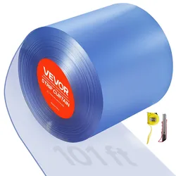 VEVOR PVC-Streifenvorhang, 30,8 x 0,3 m, Lamellenvorhang, Meterware, -20 °C bis 60 °C Vorhangstreifen für Türen von Supermärkten, Garagen, Lagerhallen, Scheunen & Tierställen, transparent