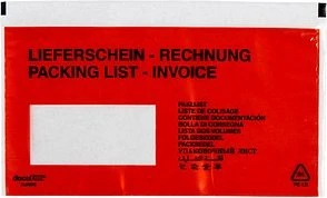 docuFIX CLASSIC Lieferscheintaschen plus Kunststoff (Aufdruck) DIN lang 250 St.