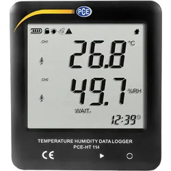 PCE Instruments, Feuchtigkeitsmessgerät, Instruments PCE-HT 114 Multi-Datenlogger Messgrösse Temperatur, Luftfeuchtigkeit