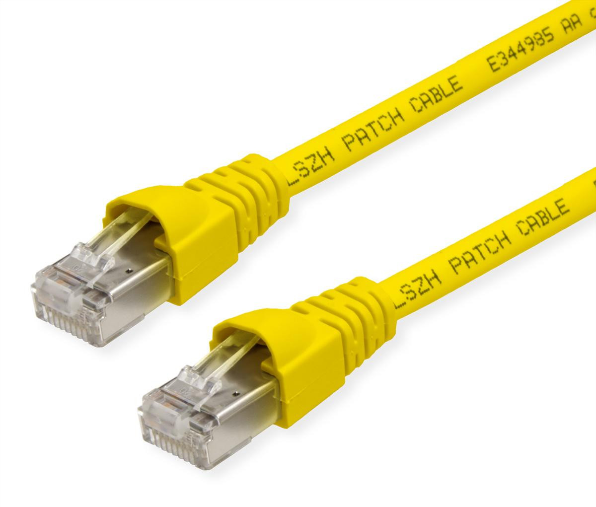 Telegärtner Cat.6A Ethernet/LAN patchkabel, S/FTP, 7,5 meter, geel