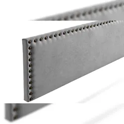 Gepolstertes Kopfteil MODENA Aqualine 160x55x8 cm - Hellgrau - Moonia