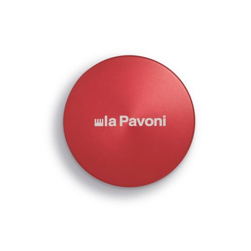 La Pavoni Edelstahl-Leveller- Tamper mit Logo, Rot 58 mm
