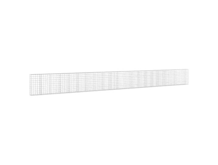 Gabion aus verzinktem Stahl, 1050 x 30 x 100 cm, Maschenweite 10 x 10 cm Gabionenkorb, verzinkter Stahl, Maschenweite 10 x 10 cm, Draht 3,5 mm, Haken und Clips, Garten, Terrasse, Wand, Beet