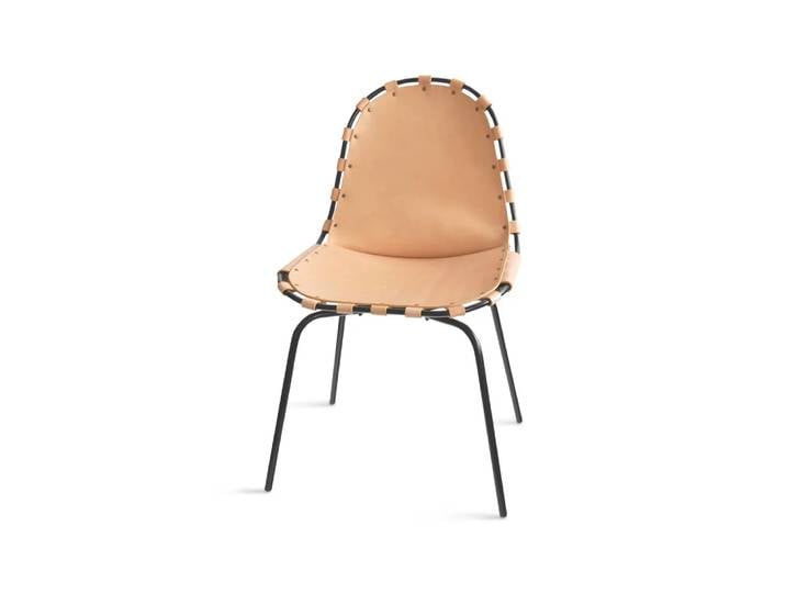 OX Denmarq Stretch Stuhl Leder natur, Schwarzes Gestell