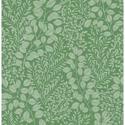 A-Street Prints Elin Green Berry Botanical Wallpaper