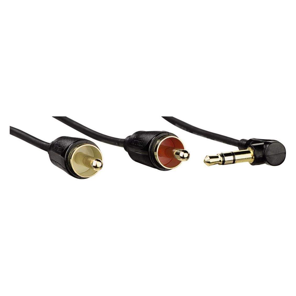 Hama Spiralkabel Flexi-Slim (0.75 m, AUX Kabel, Cinch Kabel) (00122303)