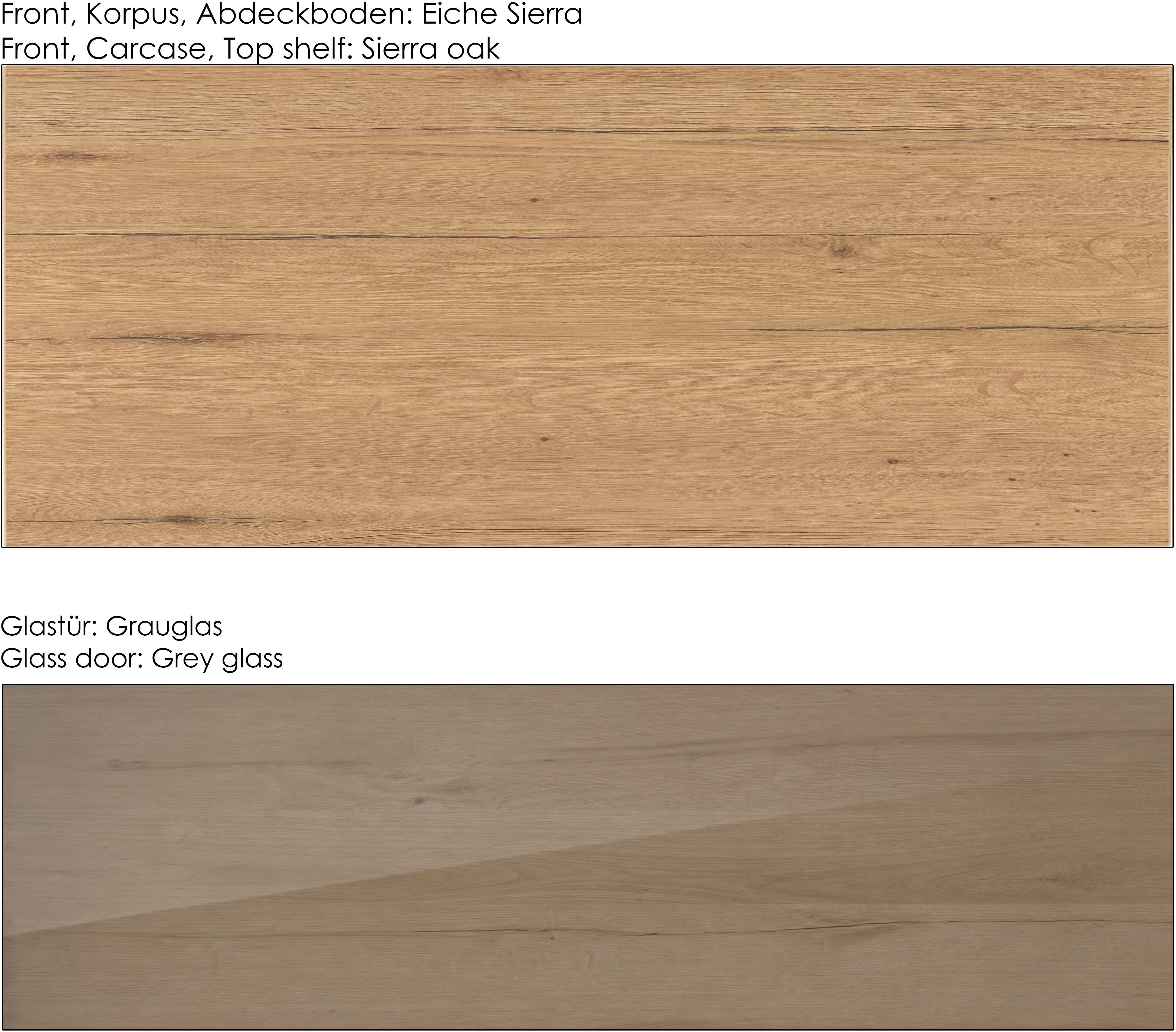 Highboard NOBILIA "Style", braun (eiche sierra nachbildung), B:105cm H:133cm T:37cm, Sideboards, Highboard