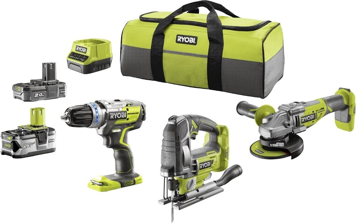Ryobi R18CK3BL-242S 18V ONE+ Brushless Kombo-Kit 3-tlg. inkl. Akku und Ladegerät