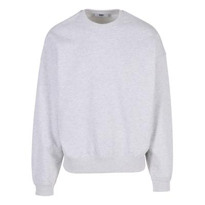 Rundhalspullover DEF "DEF DEF CREW Oversize Pullover", Herren, Gr. XXL, graumelange, 80% Baumwolle, 20% Polyester, mehrfarbig, oversize, Rundhals, Pullover Rundhalspullover