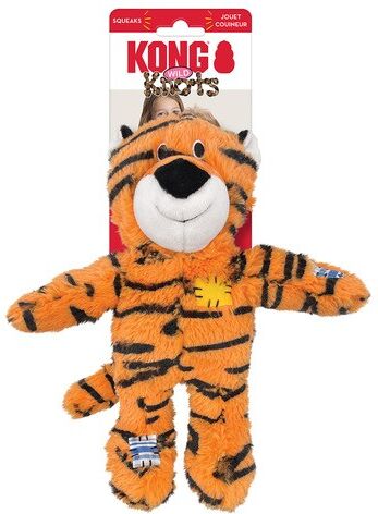 Kong Juguete para perros peluche tigre Wild Knots. Naranja