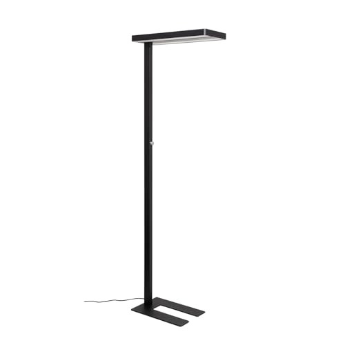 MAUL Led-vloerlamp met 3 lampen, zwart, dimbaar, geschikt voor kantoor en thuiswerken