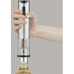 Les Petits Champs Elektrischer Weinöffner WOP660 / LED-Lichtanzeige / Edelstahl / schnelle Flaschenöffnung / USB-Aufladung