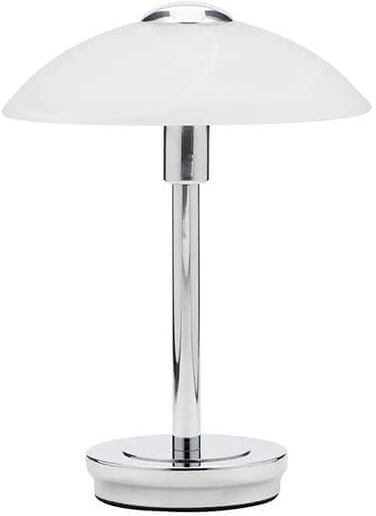 BHS Archie Chrome and Alabaster Touch Lamp