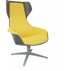 Sedus se:lounge Loungesessel - Nova Gold (91S) / Anthrazit (V51) / Fjördgrün (157)
