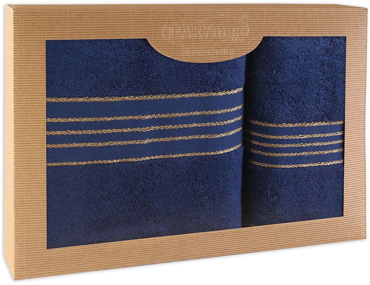 Darymex Premium Handdoekenset 2-delig - 100% Katoen - Marineblauw