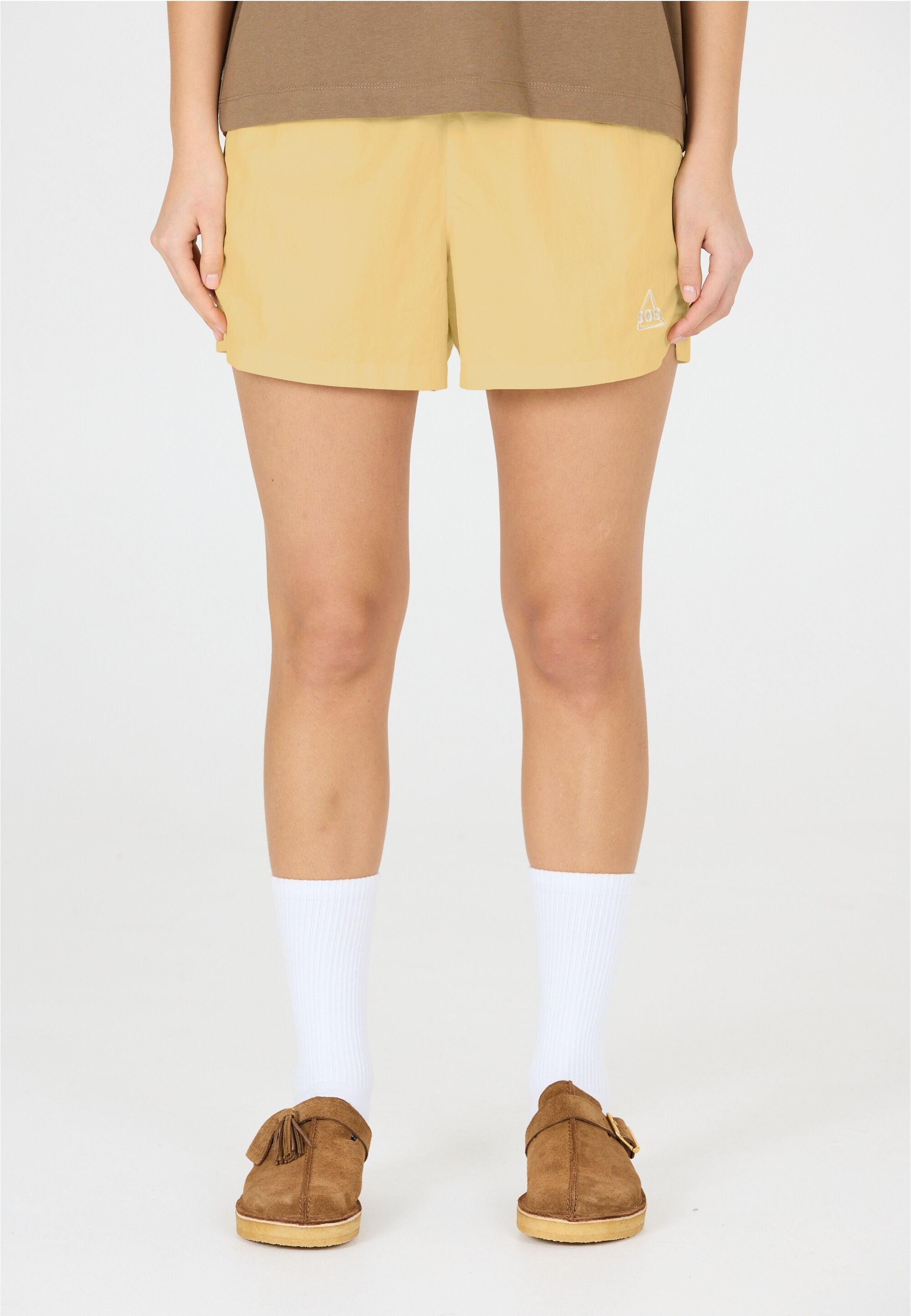 Shorts SOS "Whitsunday", Damen, Gr. S, US-Größen, gelb (hellgelb), 100% Polyamid, unifarben, kurz, Hosen Shorts, im leichtgewichtigen und sportlichen Design