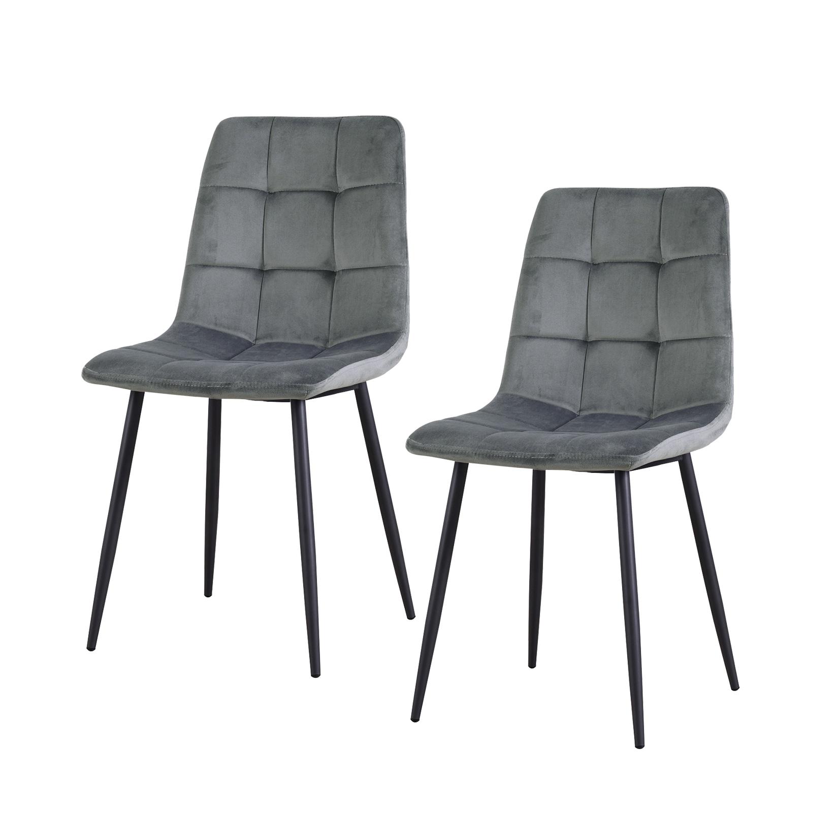 HTI-Living Stuhl Mesa Velvet Grau