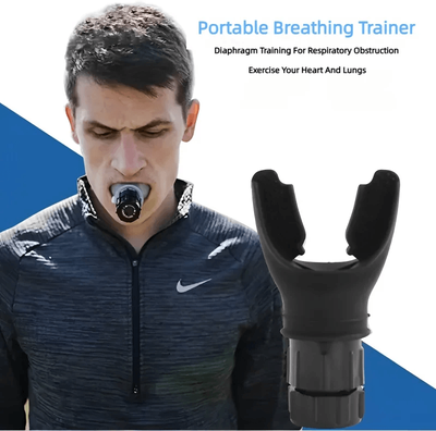 Inspire Essentials Portable Lung Breathing Exerciser Adjustable Resistance Respiratory Trainer white