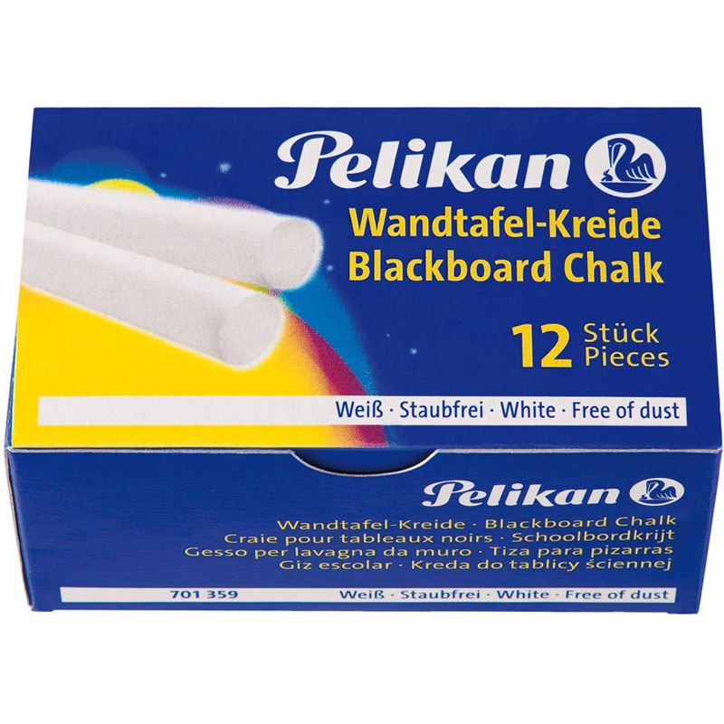 Pelikan Wandtafelkreide 755/12, weiß, Kartonetui