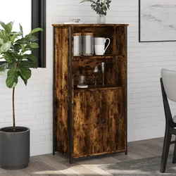 vidaXL Highboard Räuchereiche 62x36x121,5 cm Holzwerkstoff