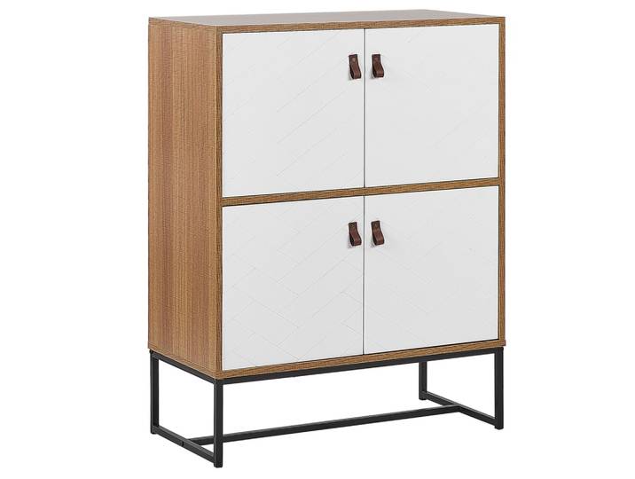 SCHRANK Hellbraun/Weiß Nueva