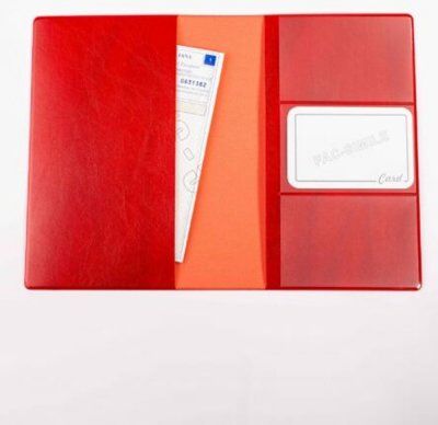 Porta documenti Mexico 2 ante similpelle nera con porta card Personalizzate o neutre