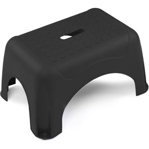 Ondis24 Tritthocker Step Stool, aus Kunststoff, 1 Stufe, schwarz