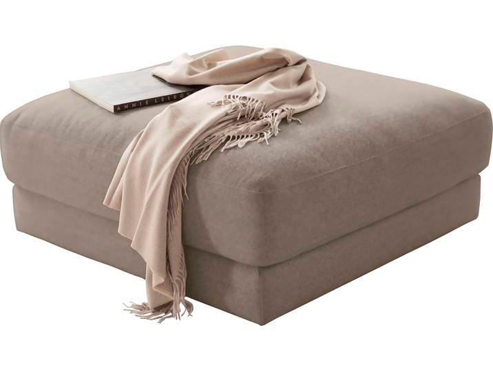 Polsterhocker, 100% Polyester, Beige, 100×100 cm, Flecken-Schutz-Bezug, Modern, Candy-Polstermöbel