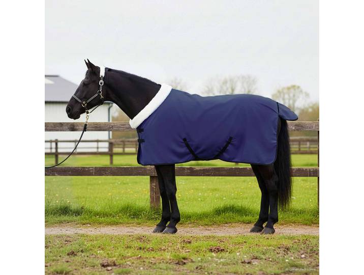 vidaXL Pferdedecke Marineblau 95 cm Polarfleece